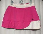 Puma Slazenger pink/white tennis skirt with shorts underneath