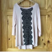 Apt. 9 Intimates Lace Print Night Shirt Sleep Shirt Size XXL