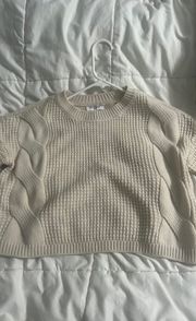 Freshman Cropped Cream Sweater