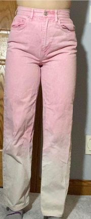 BDG pink straight leg jeans