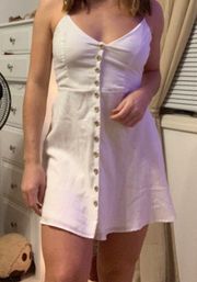 Boutique White Button Sundress