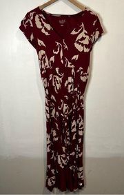 Women’s | Isabel Maternity Maroon Floral Dress | Large