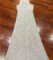 Loft Lou & Grey space dye heather gray maxi dress size XS