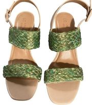 Lauren Conrad matcha woven green heel size 10