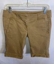 Loft Casual Shorts Women’s Size 4 W 32 Ins 12 Khaki Straight Leg Pockets Rise 8