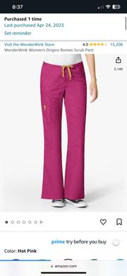 Hot Pink Scrub Pants