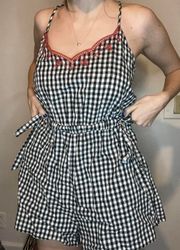 Checkered Romper Shorts 