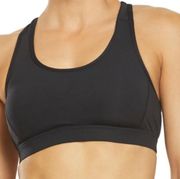 TYR Solid Reilly Sports Bra Swim Top Medium Support - Black Size XS 0/2- $40