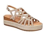 Bella Vita Sandals Womens 10WW Italy Leather Gladiator Espadrille Wedges