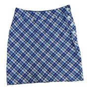 Tommy Hilfiger Womens Size 4 Preppy‎ Plaid Cotton Mini Skirt Blue Red Yellow​