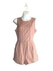 RVCA Brown Striped Romper