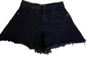 ABRAND Jeans Venice Luna Black High Rise Cut Off Denim Shorts NWT 27