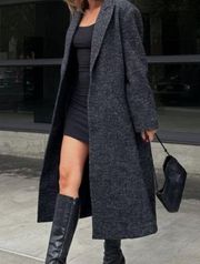 NWT Rumored Sinatra Wool Gray Long Coat Large