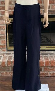 Romeo & Juliet Couture navy blue high waisted pants w/gold embellishment / S