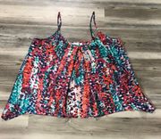 -Michelle Bohbot Boho Style water color tank, size large, Adjustable Straps pit to pit is 20, length is 24