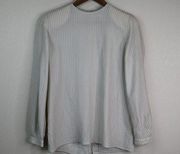 Vintage Giorgio Armani Blouse Women 38 Silk Blend Shoulder Pads Classic