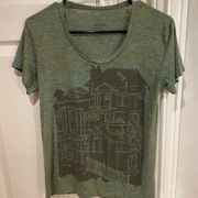 Fossil sheer green top size Small