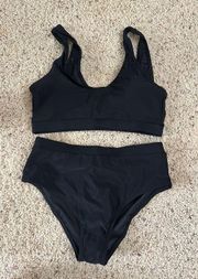 black high waisted bikini