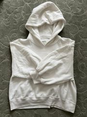 3/4 Sleeve White Hoodie