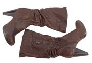 Carlos by Carlos Santana Infatuation crocodile embossed leather boots knee high