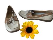 Easy Spirit Ambassador Womens Boat Loafer Shoes Size 7.5N Leather White Tan