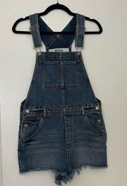 Brandy Melville Denim Overalls Raw Hem