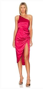 Lovers and Friends Renata Midi Dress in Cherry Red