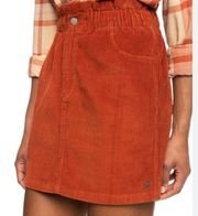 Roxy Silent Days Rust Corduroy Skirt M