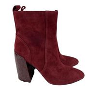 Women's Enverna Suede Boot Burgundy Size 8.5 New