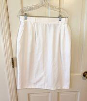 Vintage  essentials white knee length skirt cottage core
