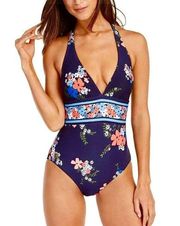 New. Michael Kors navy floral swimsuit. Size 10. Retails $114