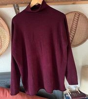 ☀️ French connection purple/plum mock turtleneck sweater