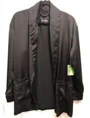 Sam Edelman satin  robe in black