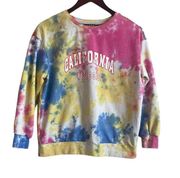 SheIn  Women Sweatshirt Cotton Crew Neck Long Sleeve Pullover Tie Dyed XS Graphic