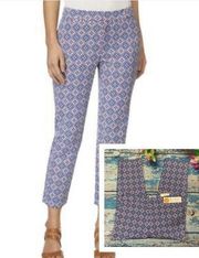 🎉  Newport Crop Slimming Pants Blue Pink and White NEW