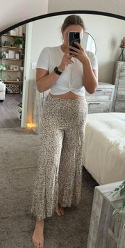 Boho Leopard Wide Leg Pants