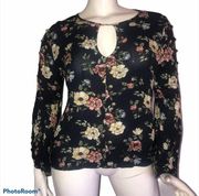 Gypsies & Moondust floral split sleeve blouse