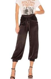 New Tularosa Revolve Black Daphne Tie Front Jogger Pants Size Small