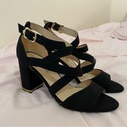 Liz Claiborne Black Suede Block Heels