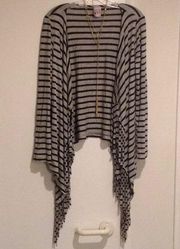 💕LUCY LOVE💕 Striped Fringe Cardigan Small