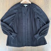 Editha Pleated Blouse in Black Size 2