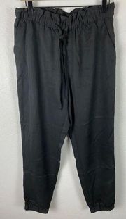 Banana Republic Joggers Black Cinch Ankle Pants