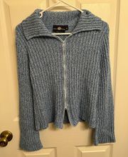 Women’s Vintage size Medium Zip-Up Blue Sweatshirt