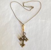 Handmade Bronze Sword Charm Necklace