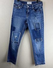 Derek Lam 10 Crosby Jeans Women 27 Girlfriend Patchwork Frayed Hem Mila