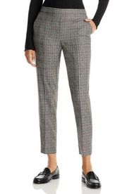 Theory Treeca Pull On Womens Wool Plaid Cropped Pants