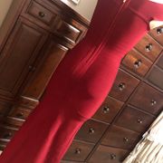 MARCIANO Los Angeles red bodycon gown