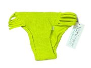 Tori Praver Swimwear Bikini Bottom Size XS Neon Citron Stretch Blend Womens NWT