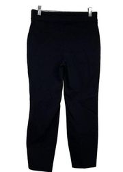 Harve Benard Black Pull On Stretchy Straight Leg Work Dress Pants 10