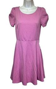 The Vanity Room Pink Short Sleeve Skater Dress Size M